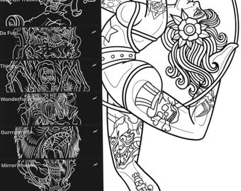 23 Custom one off procreate brushes created by Ryan Eternal from the hit tv show INKMASTER