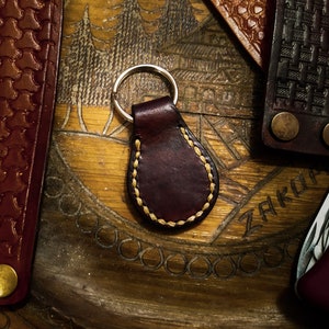 Classic Leather Key Fob Digital PDF Template A4