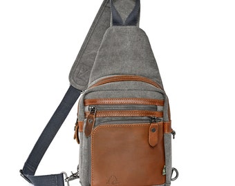 Torreya Sling Bag -Leather Sling Bag | Large Sling Bag | Womens Sling Bag | Mens Sling Bag | Travel Sling Bag | Hiking Sling Bag | TSD Brand