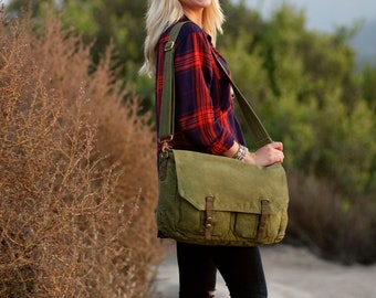 Womens Travel Bag | Canvas Leather Crossbody | Womens Sling Bag |  Womens Travel Crossbody | Crossbody Shoulder Bag | TSD Brand