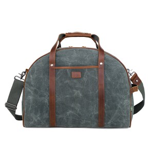 Stone Creek Duffel Bag Suede Suitcase Leather Luggage Waxed Canvas Duffel Bag Leather Travel Bag Duffel Carry On Bag TSD Brand Teal