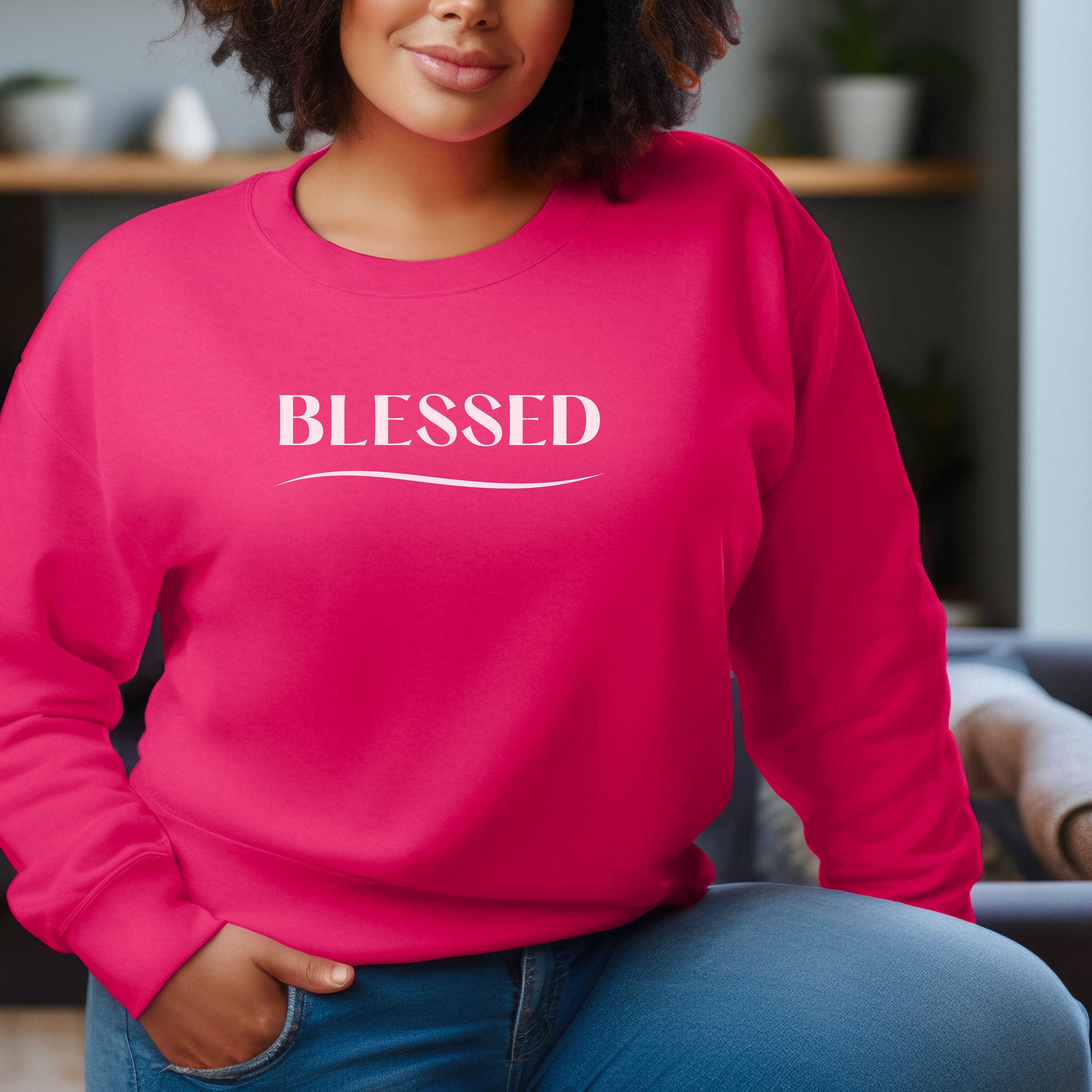 Blessed Crewneck Sweatshirt, Blessed Sweatshirt, Positivity Shirt, Inspirational Shirt, Blessed Shirt, Women Empowerment, Christmas for Her