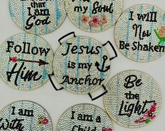 Posavasos inspiradores /Juego de posavasos de bebidas /Regalos para él/Posavasos portavasos/Regalo del Día del Padre/Posavasos únicos/Regalos religiosos/Regalos hechos a mano