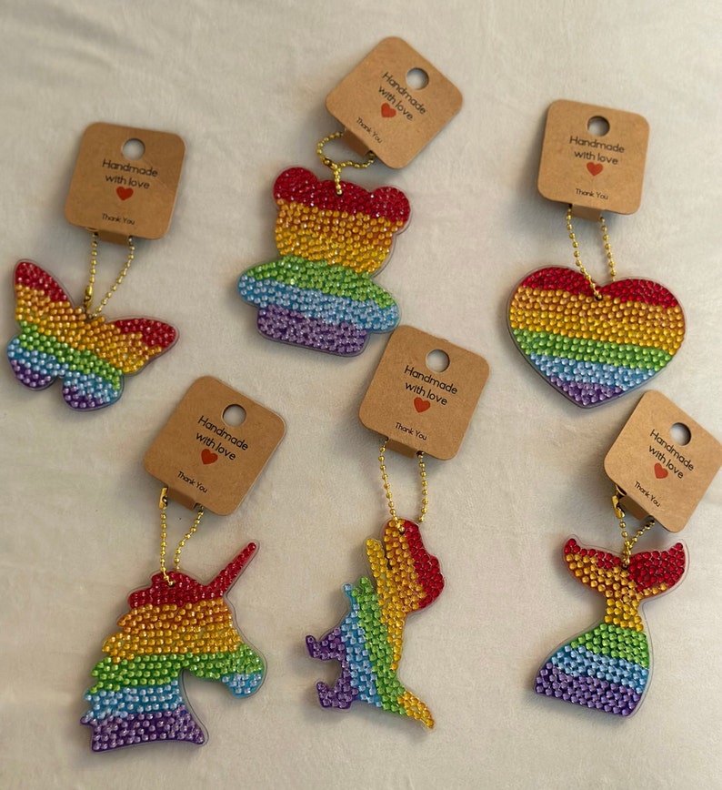 Unique Rainbow Keychains Handmade Giftsgifts for Him handmade