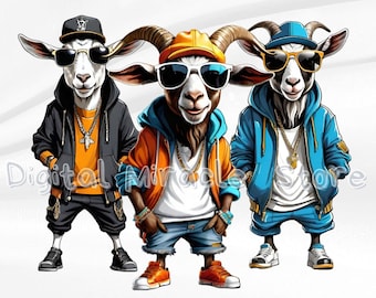 Funny Goat PNG, Goat with Sunglasses, Goat Image, Gangster Goat, Goat Sublimation Designs, Goat PNG, Goat Digital, Digital Download