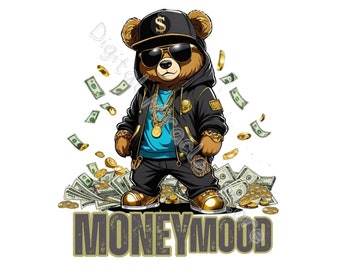 Orsacchiotto gangster PNG, Orsacchiotto hip-hop, Ottieni soldi Png, Orsacchiotto con soldi, Orsacchiotto urbano, Orsetto trambusto PNG, Orsetto dei soldi PNG