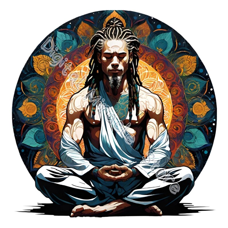 Meditation PNG, Meditating Man, Rasta PNG, Yoga Clipart, Spiritual Mens ...