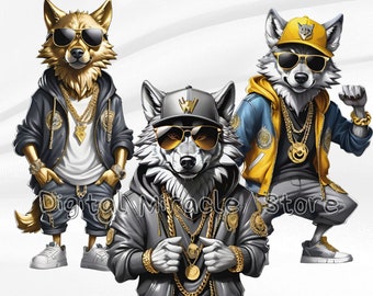 Wolf PNG, Wolf logo, Wolf Illustration, Hip Hop Wolf, Urban Wolf, Cool Wolf, Wolf Clipart, Gangsta Wolf, Wolf with Sunglasses, Wolf Money
