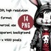 Emo Bunny PNG, Bunny Clipart, Emo Rabbit, Gothic Bunny, Punk Bunny ...