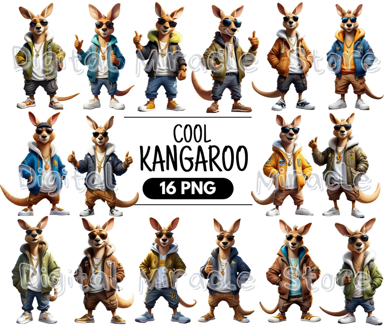 Cool Kangaroo, Funny Kangaroo, Hip Hop Kangaroo, Australian Animals ...