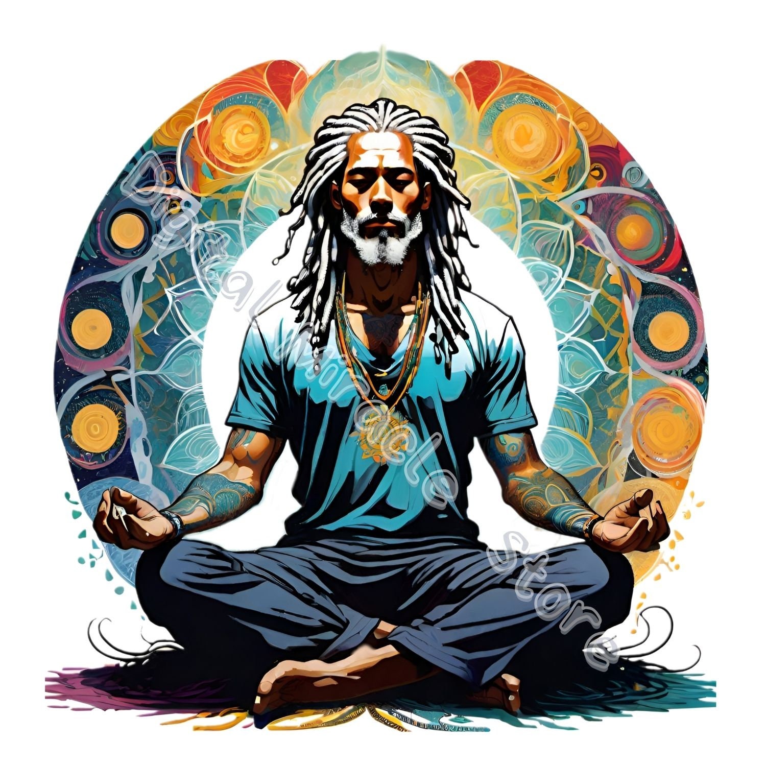 Meditation PNG, Meditating Man, Rasta PNG, Yoga Clipart, Spiritual Mens ...
