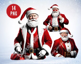Elegant Santa, Elegant Christmas, Funny Santa, Santa Claus, Sant Claus Clipart, Funny Xmas, Retro Christmas PNG, Santa Clause PNG, Santa