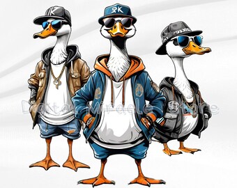 Cool Goose, Geese PNG, Goose PNG, Goose Journal, Urban Goose, Hip Hop Goose, Trendy Geese, Goose in Glasses, Funny Goose, Gangster Goose