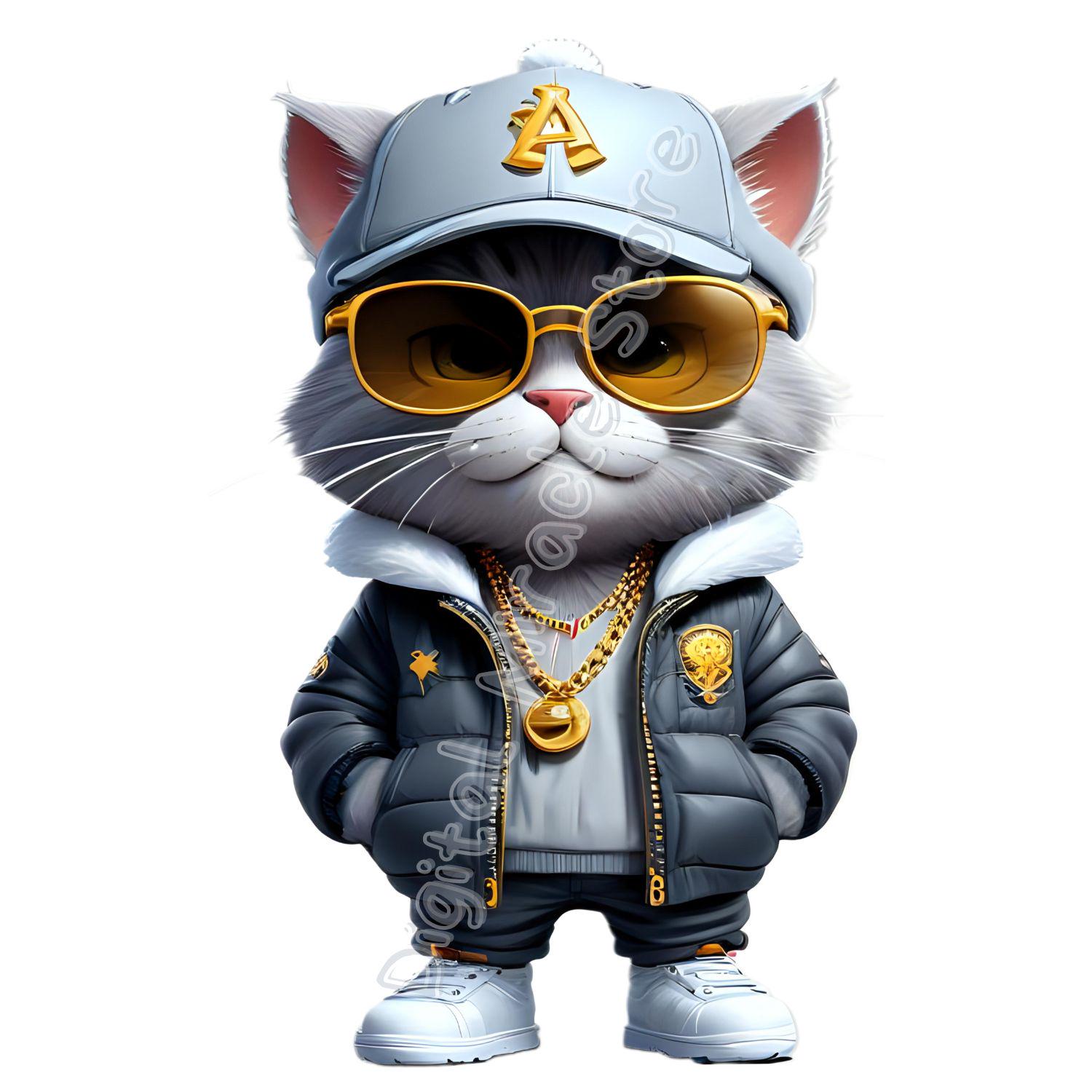 Cat Hip Hop PNG, Urban Cat, Cool Cats, Hipster Cats, Gangster Cat PNG ...