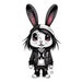 Emo Bunny PNG, Bunny Clipart, Emo Rabbit, Gothic Bunny, Punk Bunny ...