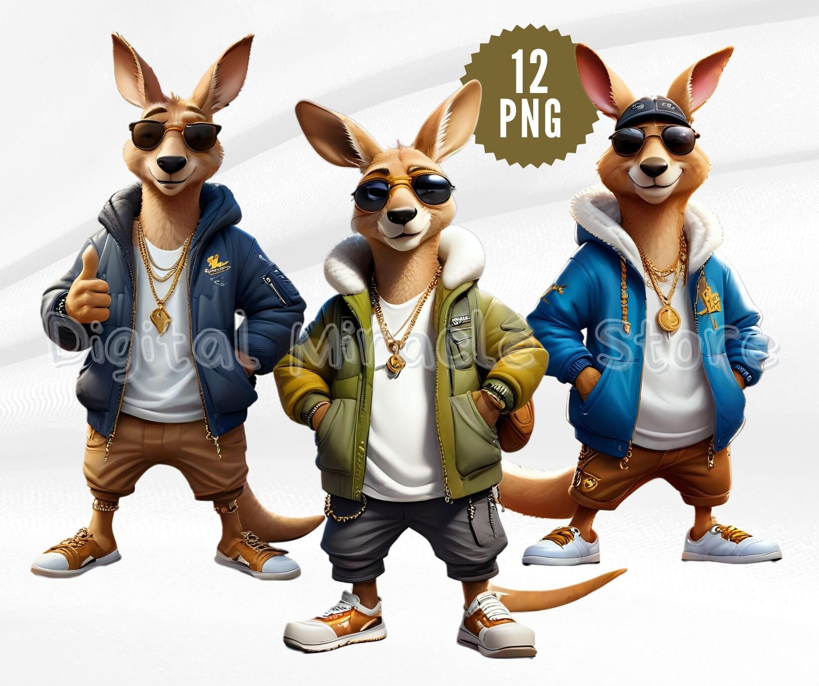 Cool Kangaroo, Funny Kangaroo, Hip Hop Kangaroo, Australian