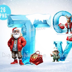 Alfabeto de Navidad, Alfabeto de Hielo, Alfabeto de Invierno, Fuente de Navidad, Imágenes Prediseñadas del Alfabeto de Invierno, Alfabeto Png, Alfabeto Congelado, Carta de Navidad