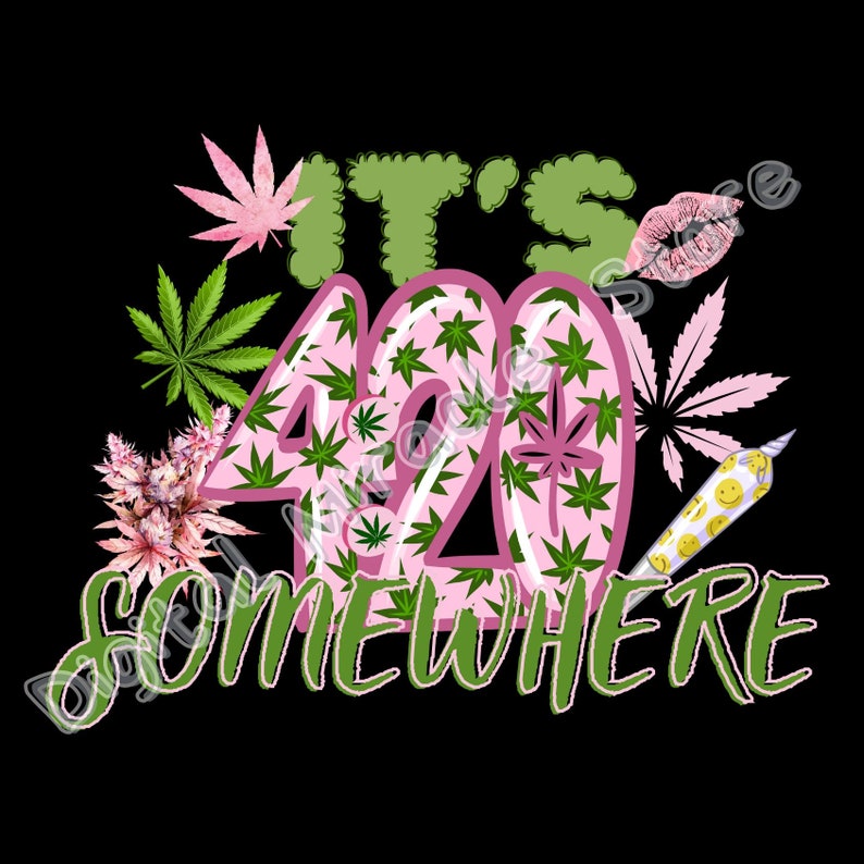 Het is 4:20 Ergens PNG, Wietblad PNG, Roken png, Cannabis png, 420 PNG, Marihuanna png, 420 Clipart, Wake and Bake png afbeelding 3