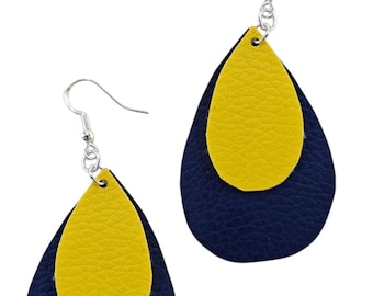 Game Day Sports Teams Faux Leather Earrings