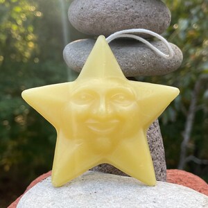 Pure Beeswax Star Decoration  | Pure Beeswax Wall Decor | Natural Beeswax Wall Hang | Beeswax Home Decorations | Natural Beeswax Ornament