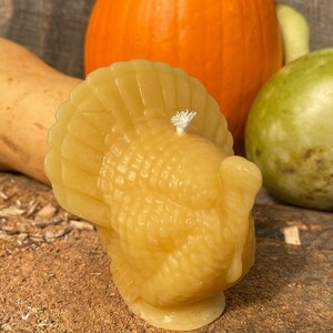 Pure Beeswax Turkey Candle | Thanksgiving Table Candle | Dining Room Table Candle | All Natural Beeswax Candle | Unscented
