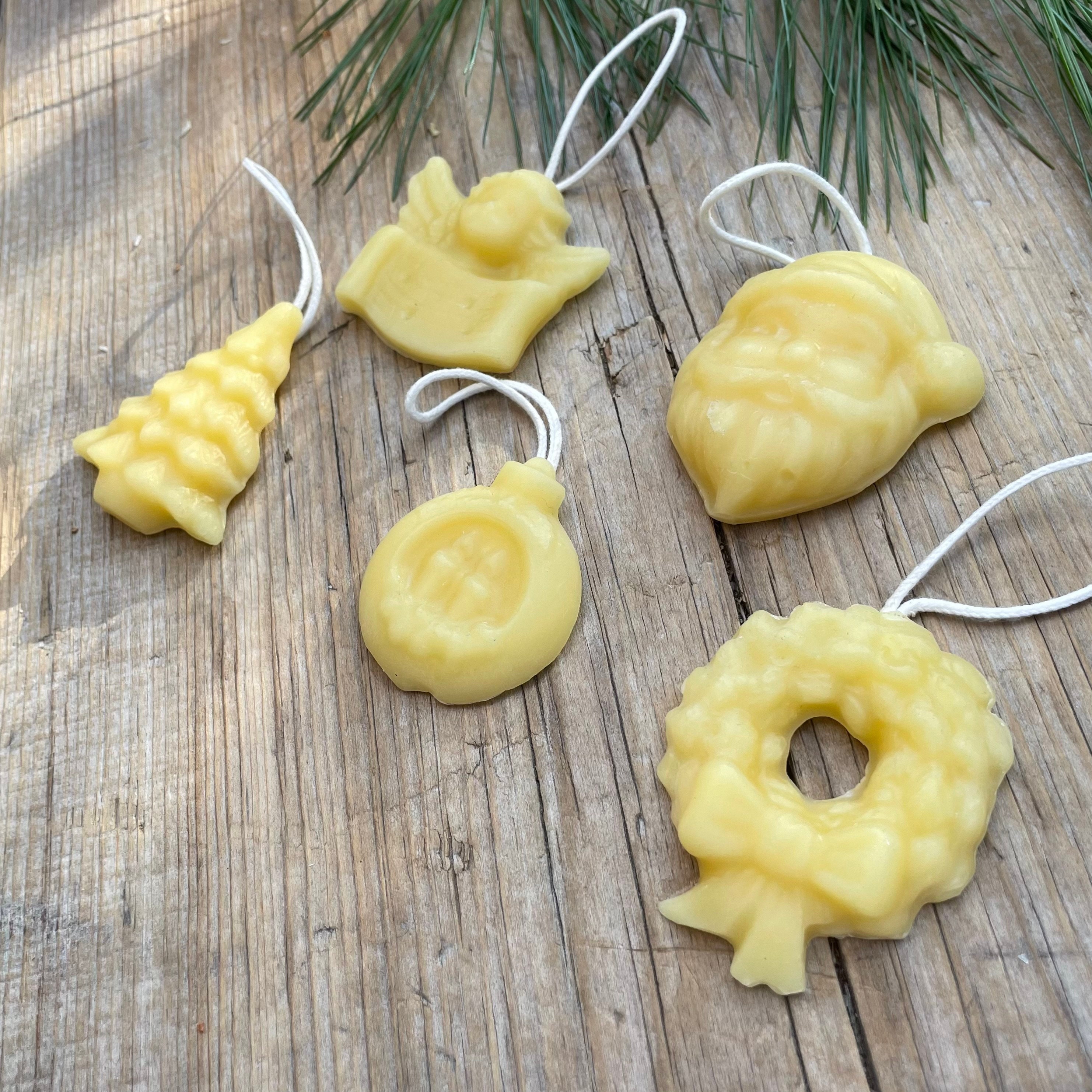 Christmas Ornament Set | Beeswax Xmas Tree Ornaments | Tree Pendants | Home Decor