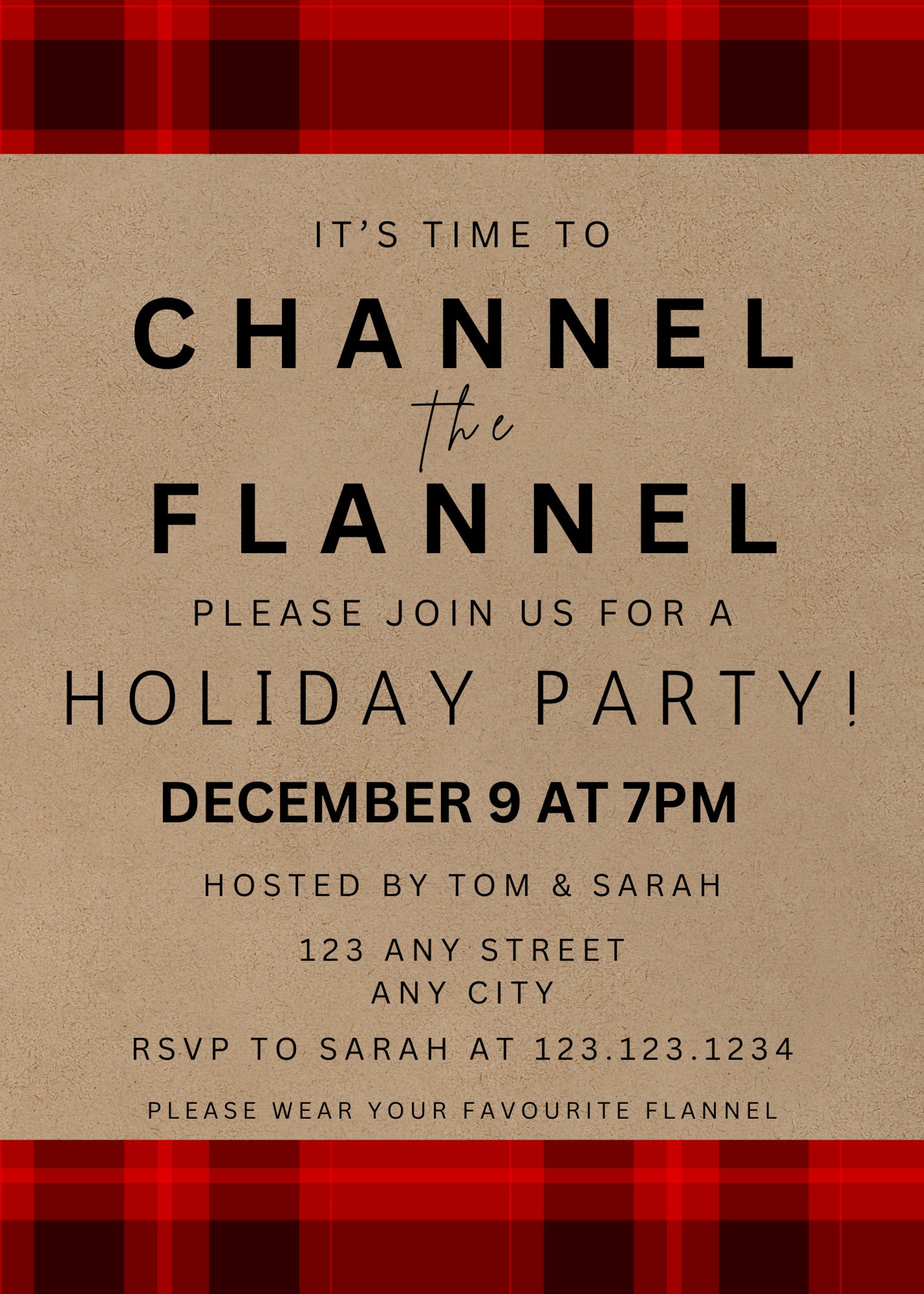 Christmas Party Invitation | Christmas Invite | Printable Editable ...