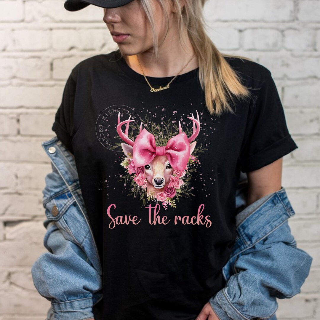 Save the Racks Breast Cancer Awareness T Shirt/coquette Mastectomy ...