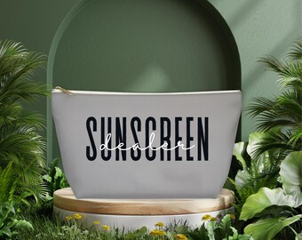 Sunscreen Dealer Melanoma Cancer Awareness Accessory Pouch/Skincare Esthetician Cosmetic Bag/Melanoma Fighter Survivor Warrior Medicine Bag