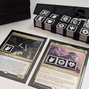 Marcadores de habilidad - Magic The Gathering | Accesorios MTG | incluyendo caja | Impreso en 3D | Multicolor