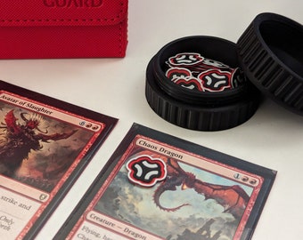 Goad/Incite Markers - Magic The Gathering | MTG Accessories | including case | 3D printed | Multicolored