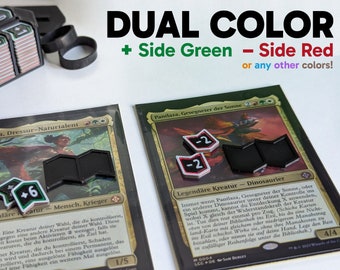 Custom +X/-X Counter, Dual Color, Double Sided - Magic The Gathering | MTG Accessories | including case | 3D printed