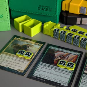 NEUE Variable +X/-X Stärke/Widerstands-Marker, beidseitig - Magic The Gathering | MTG Zubehör | inklusive Case | 3D gedruckt | Mehrfarbig
