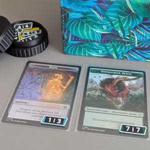 35 marcadores de fuerza/dureza base variables X/X - Magic The Gathering | Accesorio MTG | Incluye estuche | Impresión 3D | Multicolor