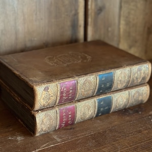Antique leather bound book collection (Gibbon’s Rome)