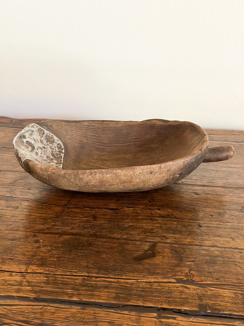 Antique African Wood Bread Bowl Etsy