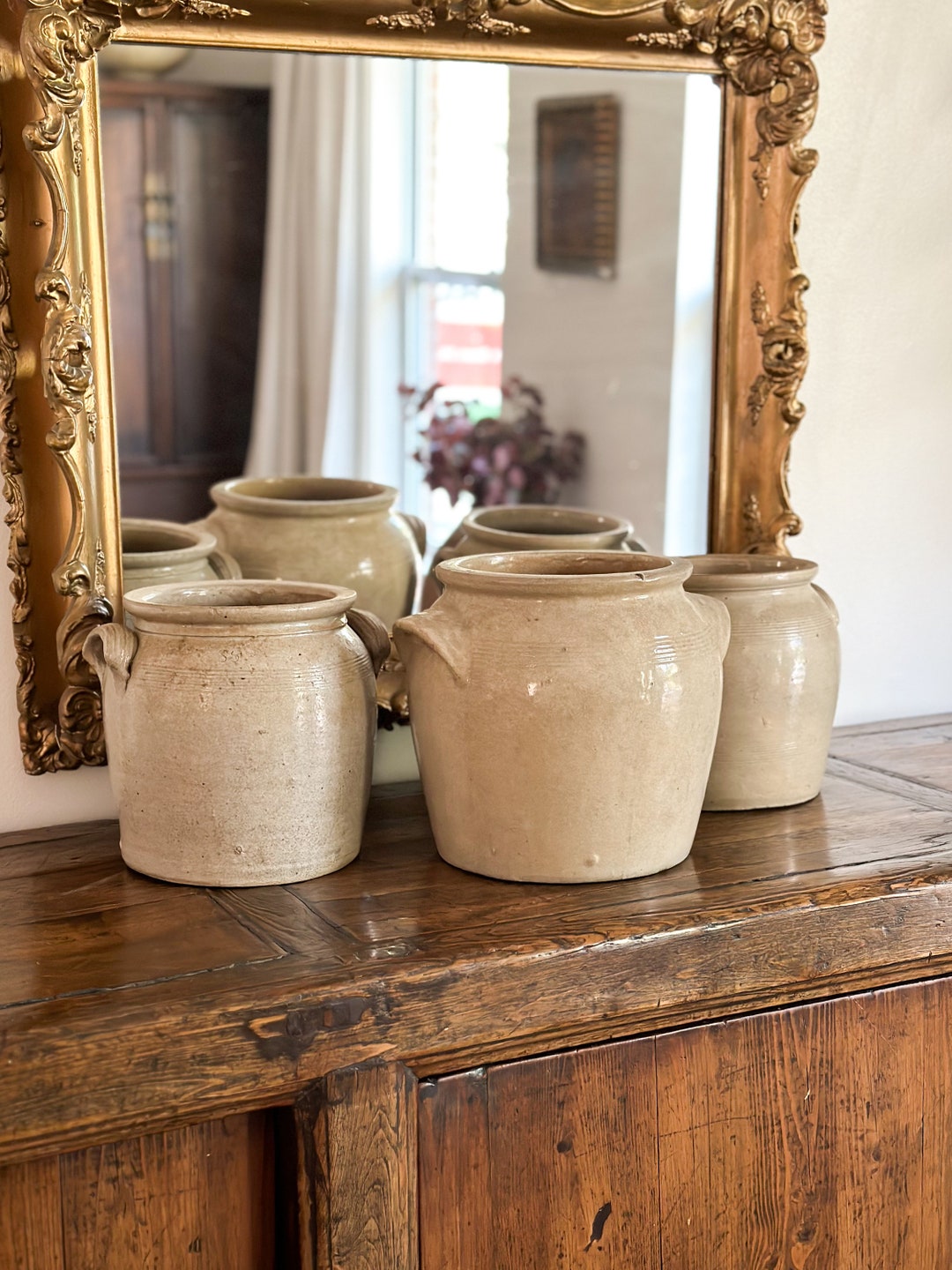 Large Antique French Confit Jars Etsy