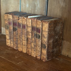 Antique leather bound book collection (Practical Works)