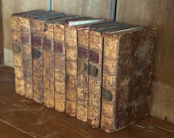 Antique leather bound book collection (Practical Works)