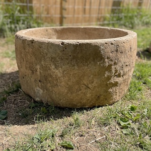 Large antique limestone troughs/planters