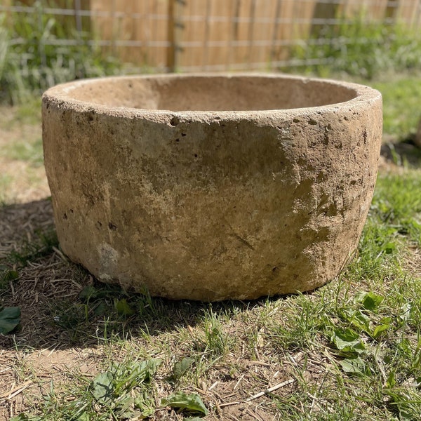 Large antique limestone troughs/planters