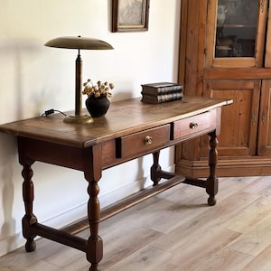 Antique English Oak Hall Table