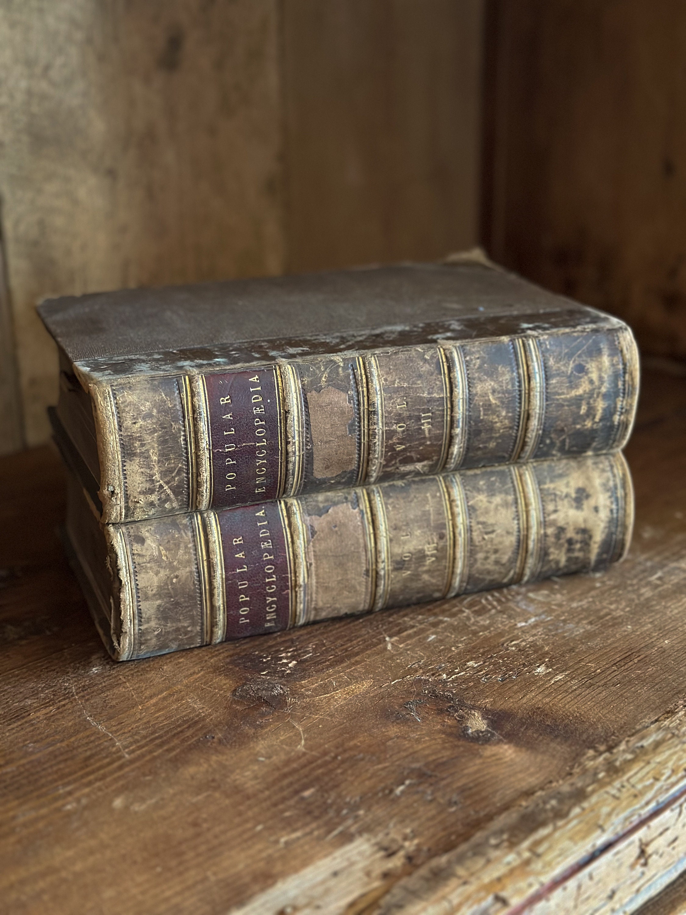 Antique Leather Bound Book Collection (popular Encyclopedia Antique Leather Bound Book Collection (popular Encyclopedia