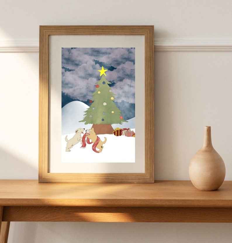 Printable Christmas Gift, Christmas Prints, Digital Art, Snowy ...