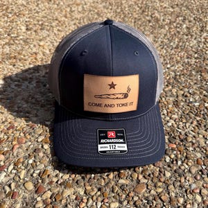 Come And Toke It | Trucker Hat with Leather Patch | Laser-engraved