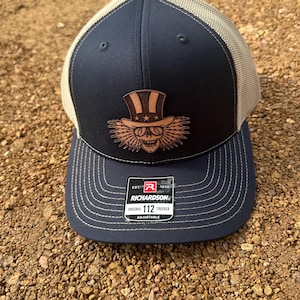 Grateful Dead | Uncle Sam Patch Hat | Laser Engraved | Genuine Leather