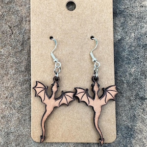 Dragon Earrings | Fourth Wing - Inspired | Leather Earrings