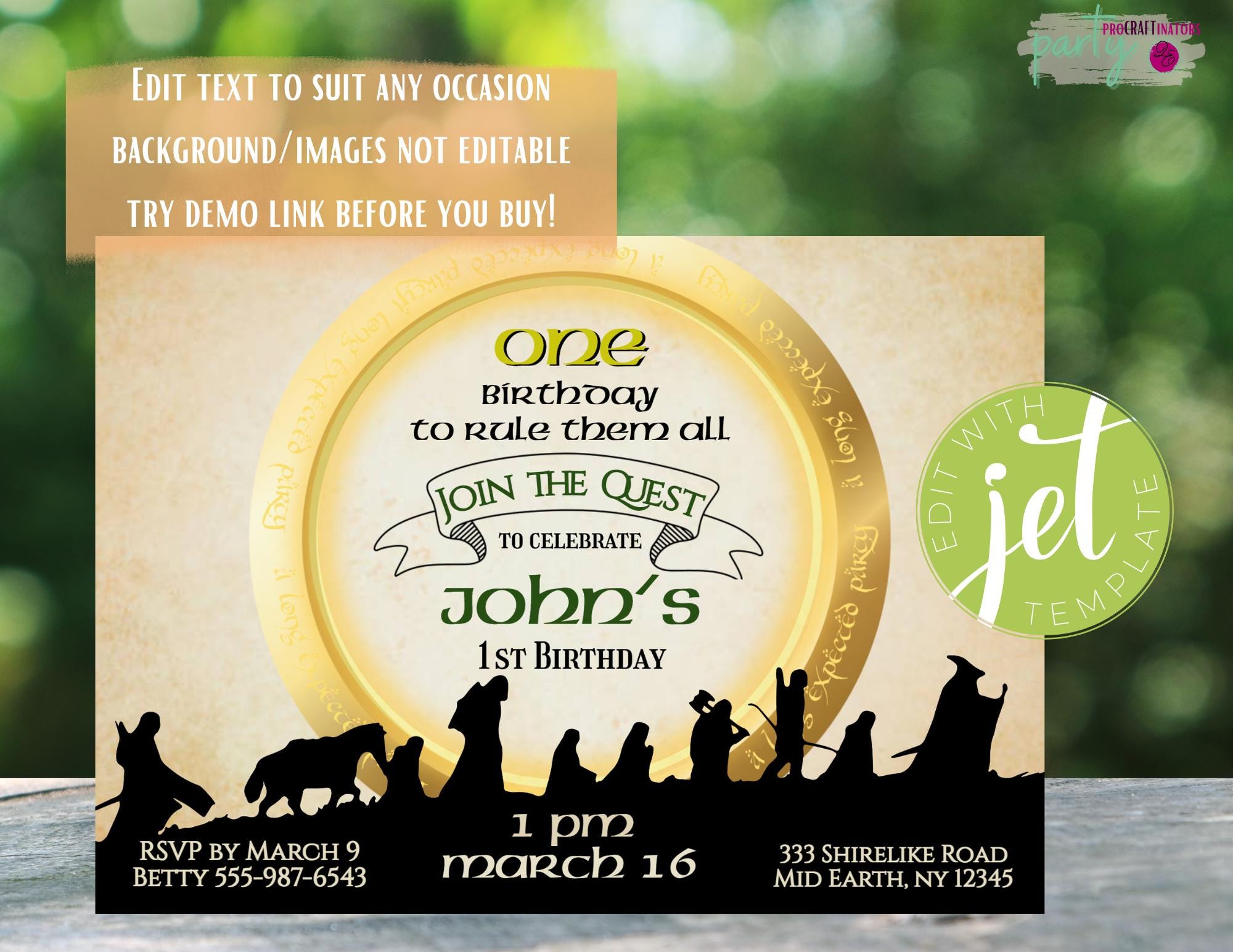 Pathfinder Invitation EDITABLE Fantasy Invitation, Invite, Digital, Mobile, Printable, DIY ...