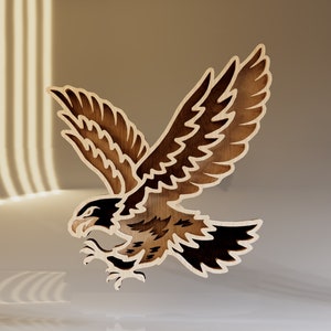 Eagle 3D Multilayer SVG, Laser Cut File, Eagle Bird Digital Art, Gift ...