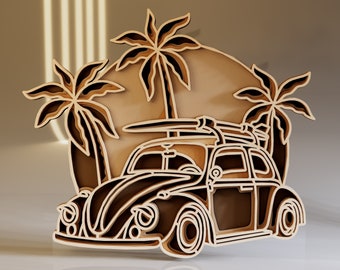 Travel 3D Layered SVG Laser Cut File, Traveling Craft Gift, Digital Download File Svg, Dwg, Ai, Eps, Cdr, Dxf